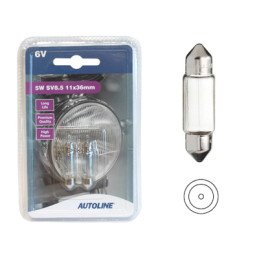 Pulkpirn pora 6v 5w 10x36mm...