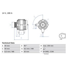 Alternator Bosch 0 986 083...
